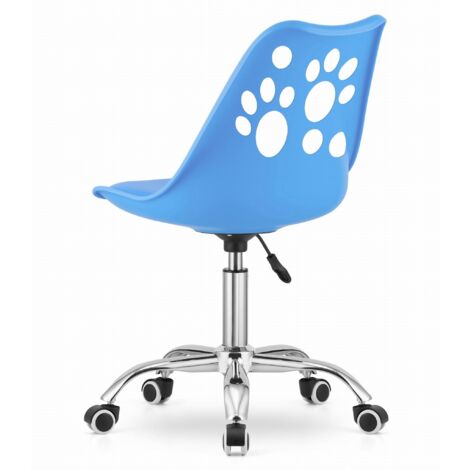 FOOT Chaise de bureau enfant blanc / bleu - Selsey
