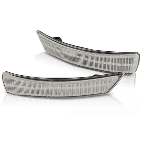 Rétroviseurs clignotants FORD FOCUS MK2 08-10 MK3 11-18/ MONDEO MK4 10-14 LED BLANC (1/4)