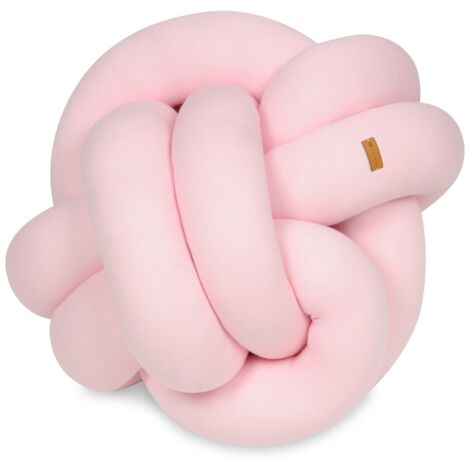 Coussin noeud - coussin noeud - coussin déco - coussin décoration - 35x35cm - rose clair (1/5)