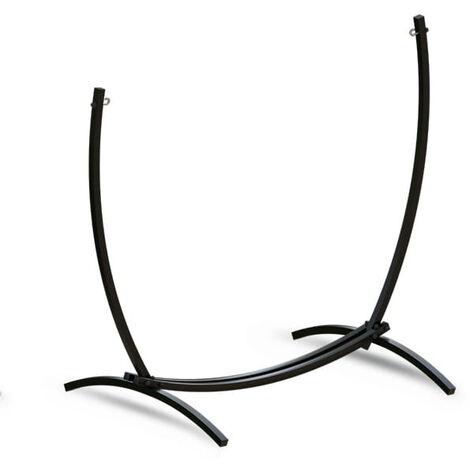 Hamac & fauteuil suspendu standard - 2en1 pliable - cadre noir (1/5)