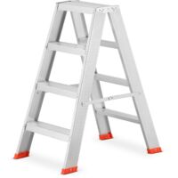 Escalier de ménage - échelle - 2x 4 marches - aluminium - hauteur 81 cm