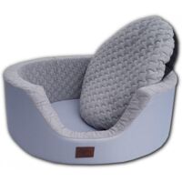 Lit pour chien de luxe XXL - 90 x 30 cm - housse lavable - gris - lit pour chien canapé pour chien lit pour chien lit pour chien