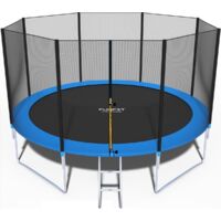 Trampoline - 404 cm - avec filet & échelle - jusqu'à 150 kg