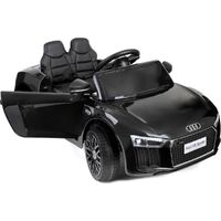 Viking Choice – Voiture électrique pour enfants – Audi R8 Spyder noire – 2 moteurs 35W – 2 batteries 6V 7Ah – Télécommande incluse