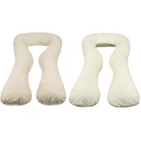 Coussin d'allaitement - Coussin de maternité - grand - 100% coton - carreaux beige - beige