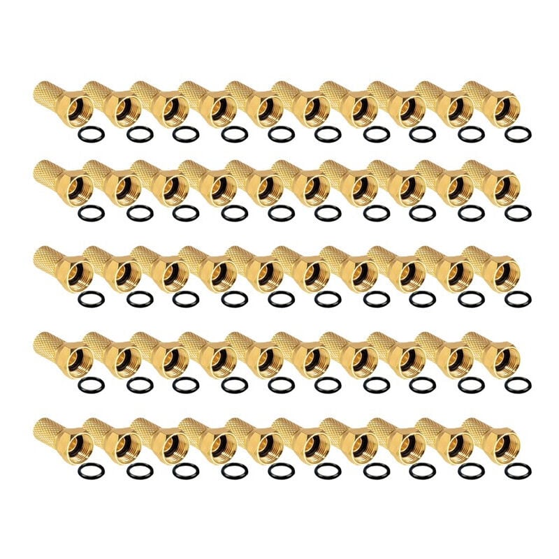HDSAT LOT 50 FICHES F HAUT DE GAMME DORÉ 7 MM SANS JOINT TORIQUE