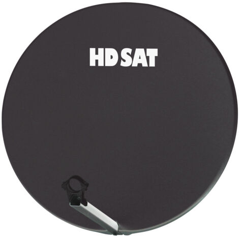 HDSAT Parabole satellite fibre composite gris anthracite 75cm + BRIDES INOX Anti Corrosion