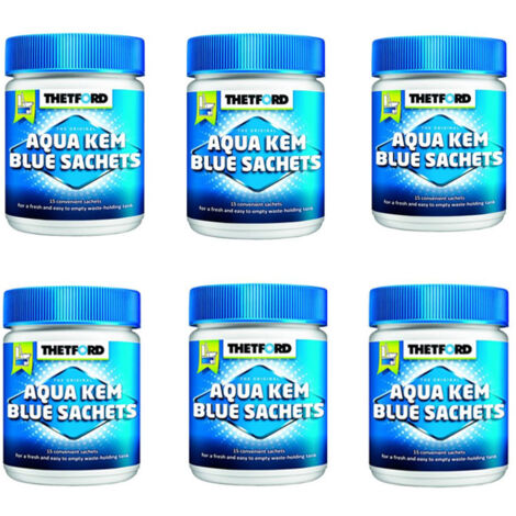 Pack THETFORD 6x Aqua-Kem Bleu x15 Sachets Traitement Des Matières