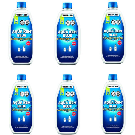 Pack THETFORD 6x Aqua-Kem Concentré Bleu Pour Toilette Portable Camping
