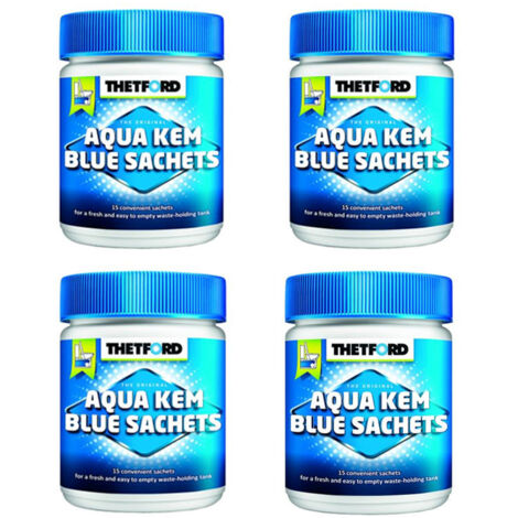 Pack THETFORD 4x Aqua-Kem Bleu x15 Sachets Traitement Des Matières (1/2)