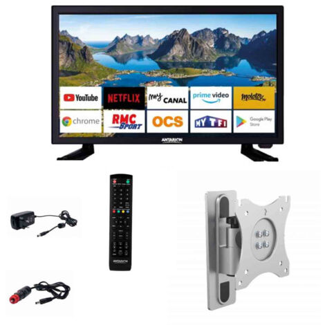 Pack Smart TV Antarion 22" (54cm) LED Full HD Android 11 - Pour Camping-Car