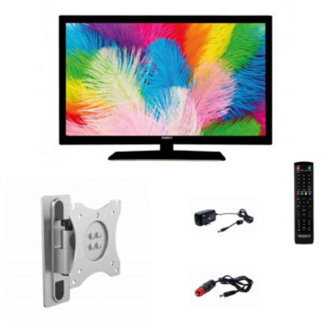 Pack ANTARION TV LED 21.5" 54cm Full HD 12V + Support TV 180° Camping-Car (1/5)