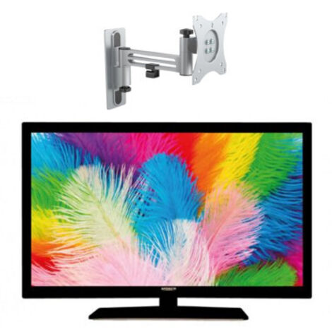 PACK ANTARION TV LED 21.5" 54cm Full HD 12V Camping-car + Support TV 180° Charge max 15kg (1/5)