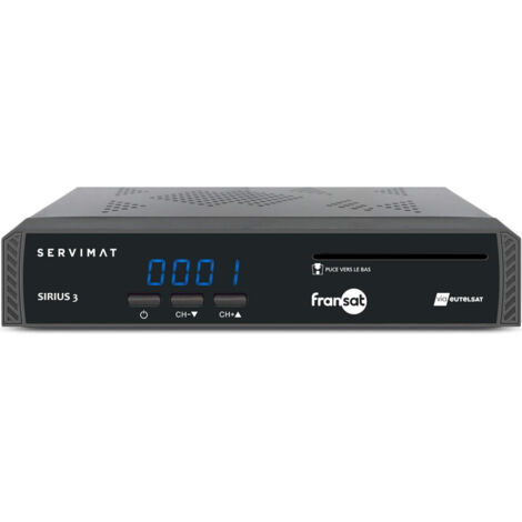 Récepteur TV satellite HD – Carte Fransat PC7 – Prise 12V pour camping – Enregistrement et contrôle du direct – Compatible TNT HD – Servimat (1/5)