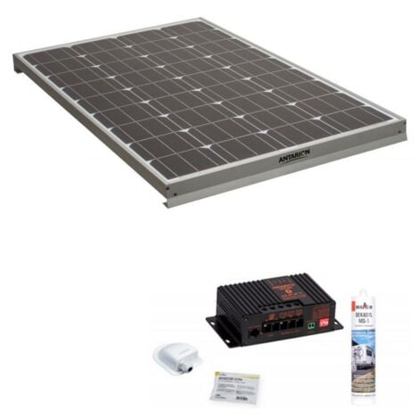Pack ANTARION Panneau solaire 140W camping car + Régulateur de charge pour panneau solaire MPPT10A BLUETOOH