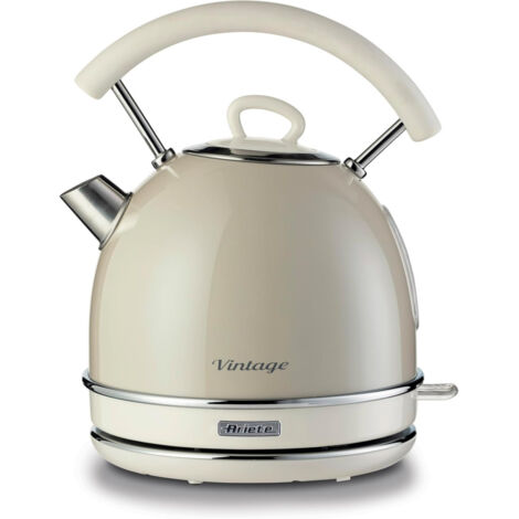 Bouilloire électrique 1,7L beige vintage – Puissance 2000W – Base sans fil rotative 360° – Système d'arrêt automatique – Ariete (1/10)