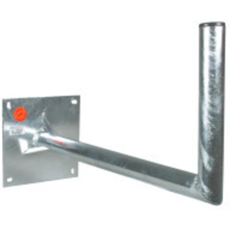 Bras coudé déport 60 cm diamètre 50 mm – Fixation pour antenne parabole – Galvanisé à chaud – Solution durable pour montage extérieur – Hdsat