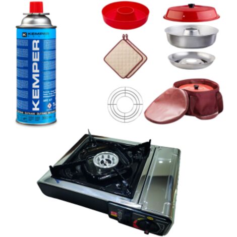 PACK OMNIA Four et accessoires + INCASA Réchaud à gaz portable + KEMPER Cartouche de gaz (1/4)