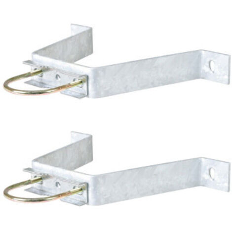 HDSAT Paire d'étriers Fixation Murale patte en M Déport 90mm Mât Antenne TV TNT SAT