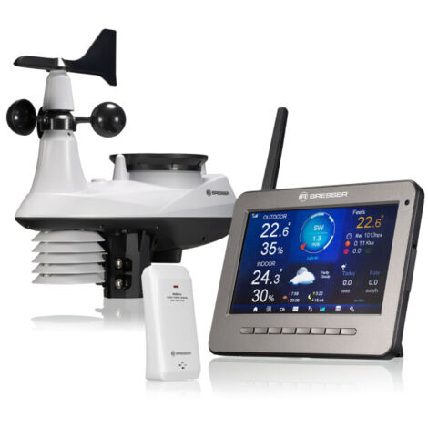 BRESSER WLAN HD TFT Station météo 7-en-1 professionnelle différents modes d'affichage
