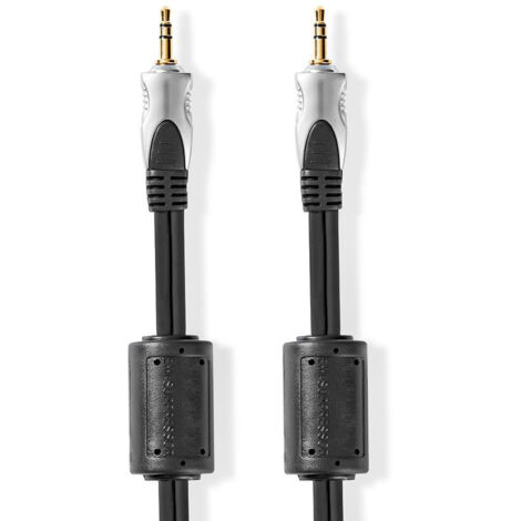 NEDIS Câble Audio stéréo Mâle 3,5 mm vers Mâle 3,5 mm 5,00 m Anthracite (1/3)