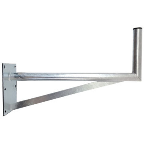 Bras coudé de fixation pour antenne parabolique – Déport 80 cm – Diamètre 50 mm – Acier galvanisé – JUMBO80 – Hdsat