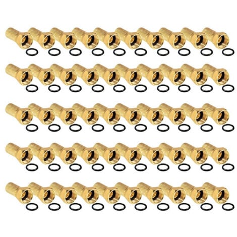 HDSAT LOT 50 FICHES F HAUT DE GAMME DORÉ 7 MM SANS JOINT TORIQUE