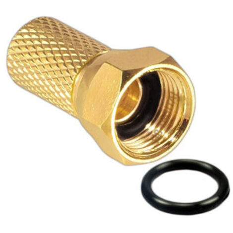 HDSAT FICHE F COULEUR OR GOLD HAUT DE GAMME 7 MM DORE AVEC JOINT TORIQUE