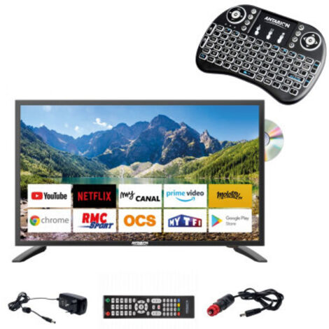 Pack ANTARION TV LED 21.5" 54cm Smart Connect Lecteur DVD + Clavier Ergonomique (1/5)