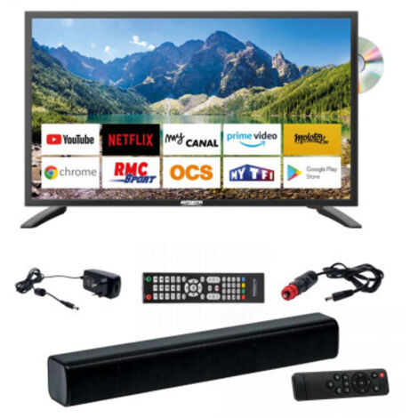 Pack ANTARION TV LED 21.5" 54cm Smart Connect Lecteur DVD + Barre de Son Compacte (1/5)
