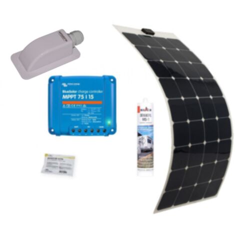 Panneau solaire souple 135W pour camping car – Régulateur MPPT 15A VICTRON – Ultra léger, revêtement ETFE, boîtier étanche – Antarion