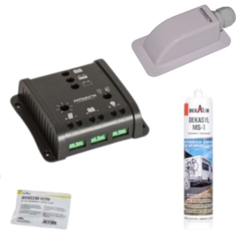 ANTARION Régulateur de charge pour panneau solaire SMC20 + passe-toit + Dekasyl MS1 + lingette