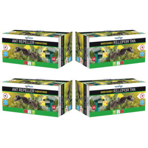 PACK WEITECH 4x Répulsif à fourmis à ultrasons Surface 2x400m² vibrations (1/3)