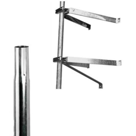 Pack HDSAT Paire d'étriers en U pour mât déport 50cm + Mât Emboitable 2m Diamètre 50mm (1/3)