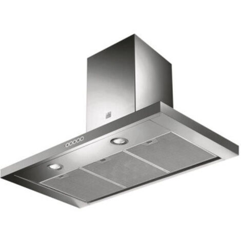 Roblin – Hotte décorative murale aspirante inox 90cm – Débit d'air 580 m³/h – 3 vitesses – Classe énergétique A – Éclairage LED 2x1W