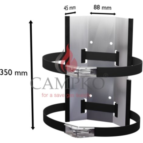 CAMPKO Support mural avec sangles pour Bouteille de Gaz 30cm (1/2)