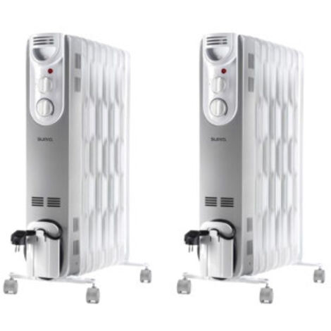 Pack SUPRA 2x Radiateurs à Bain d'Huile 2000W Thermostat Mécanique (1/5)