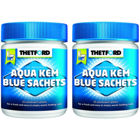 PACK THETFORD 2x Aqua-Kem Bleu x 15 Sachets Traitement des Matières