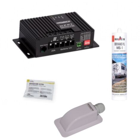 PACK ANTARION Panneau Solaire Souple 150W Ultra Léger + Régulateur de charge Bluetooth + Kit de pose (1/2)