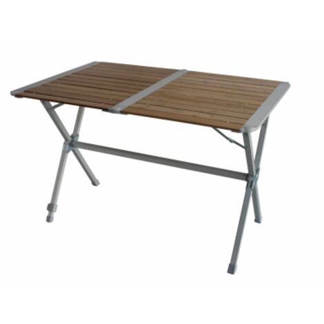 MIDLAND Table pliante Gap Less bambou 4 personnes marron (1/2)