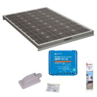 Pack panneau solaire monocristallin 120W – Régulateur MPPT 15A – Boîtier étanche – Pour camping-car et van – Antarion