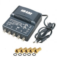 HDSAT amplificateur TNT 4 sorties Gain 25dB + 5 Fiches F