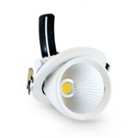 Spot LED Escargot Rond Inclinable et Orientable avec Alimentation Electronique 30W 3000K