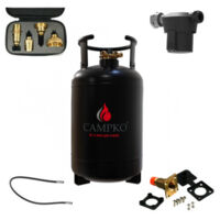 Bouteille de propane 30L avec lyre 0.5m – Kit complet GPL pour camping car – Adaptateurs Europe inclus – Filtre à gaz Truma – Antarion
