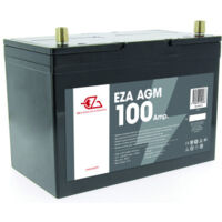 EZA Batterie Auxiliaire AGM 100Ah Etanche et sans Entretien Camping-Car