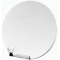 Kit Parabole Satellite Camping-Car 60cm Acier Blanc Bras Repliable + LNB Single + Trépied Aluminium Extensible