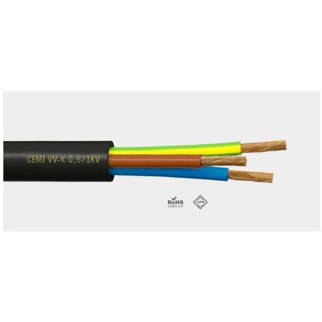 H07rn-f/3g2.5mm cable manguera electrica 3 hilos x 2.5mm color