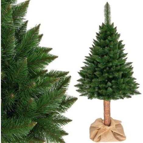 Künstlicher Weihnachtsbaum 220 cm - Fichte mit Holzstamm
