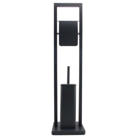 Toilettenpapierhalter Stehend Schwarz