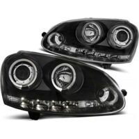 Scheinwerfer Dual Halo Felgen VW GOLF 5 10 03-09 ANGEL EYES BLACK